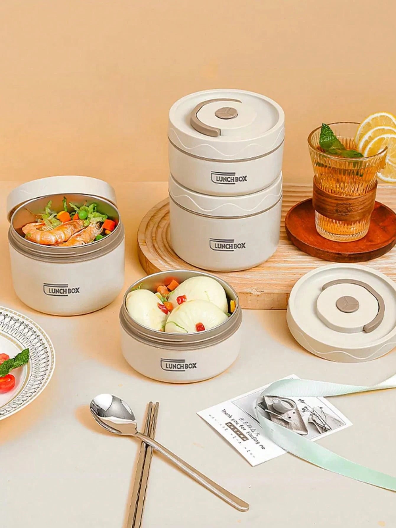 Boîte Repas Thermique (Lunch Box) avec Sac Isolé – 3 Pots