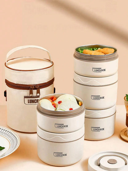 Boîte Repas Thermique (Lunch Box) avec Sac Isolé – 3 Pots