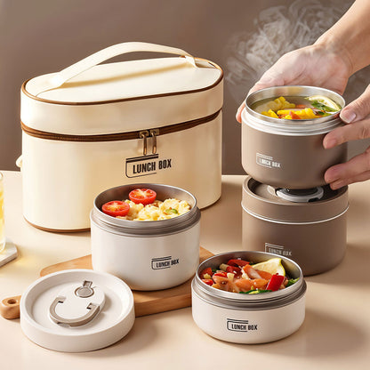 Boîte Repas Thermique (Lunch Box) avec Sac Isolé – 3 Pots